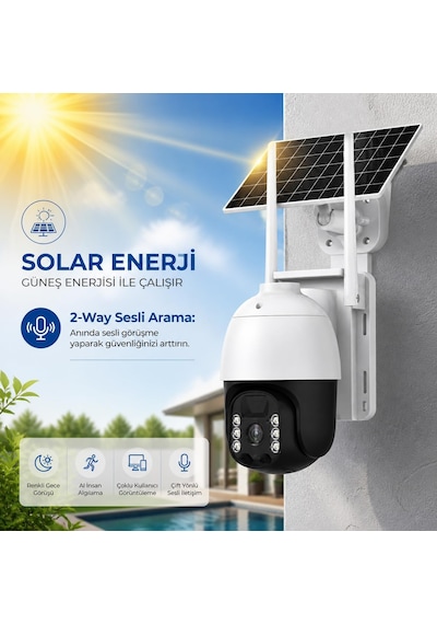 Solar Güneş Enerjili Smart Home Kamera 4g 2-way Sesli Arama, 10-15m İnsan Algılama, Ip66 Su Geçirmez, Fhd 5mp, Ptz, Gece Görüş, Aı İnsan Tespiti, Multi-user Görünüm, Tf Kart Desteği Cmr47 Solar Güneş Enerjili Smart Home Kamera 4g 2-way Sesli Arama, 10-15m İnsan Algılama, Ip66 Su Geçirmez, Fhd 5mp, Ptz, Gece Görüş, Aı İnsan Tespiti, Multi-user Görünüm, Tf Kart Desteği Cmr47