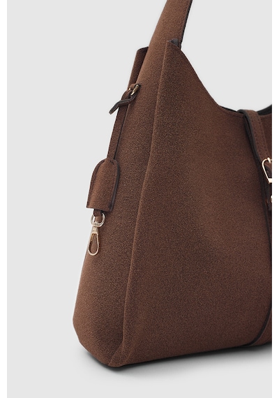 Shule Bags Allure Süet Omuz Çantası Acı Kahve Haki - Kahverengi