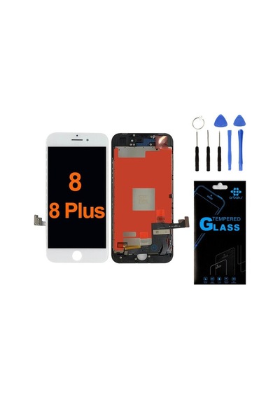 Apple  Uyumlu iPhone 8 Plus Lcd Ekran Dokunmatik Beyaz