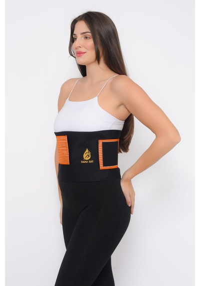 Sh Mağazacılık Unisex Termal Terleten  Turuncu  Bel Korse Kemer Turuncu