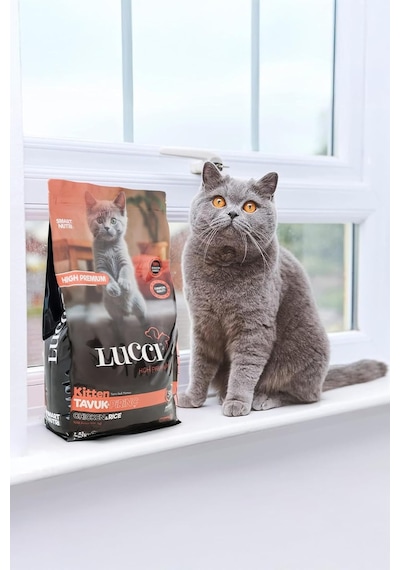 Lucci Tavuklu Ve Pirinçli Yavru Kedi Maması 2,5 Kg 12 Aya Kadar Kitten Mama,%38 Protein, Taurin İçerikli, Zindel