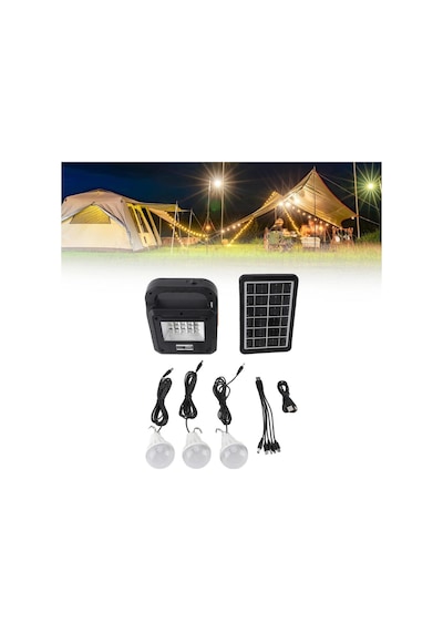 Ysf-200 Bluetooth Hoparlör Güneş Enerjili Kamp Lambası Fm Radyolu Müzik Mp3 Çalar Powerbank Özellikli Taşınabilir Solar Panel Sistemi