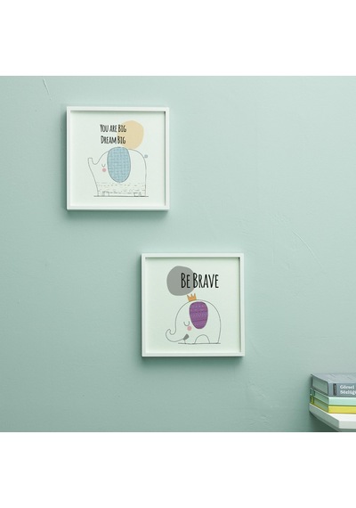 Minimal Fil Tasarımlı Bebek Odası Çerçeve 20x20 Cm Modern, Sevimli Duvar Dekoru Sku: Smg8690010232731