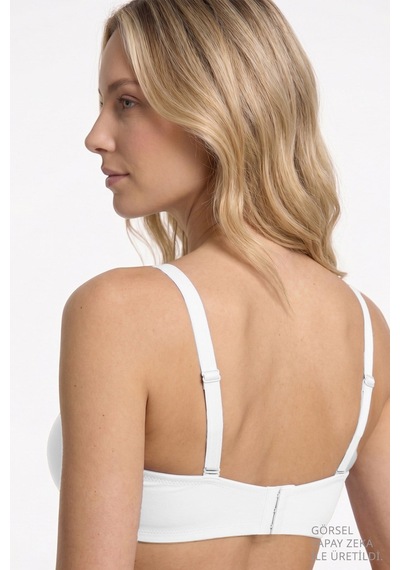 Cottonill Bra - Celina Beyaz Balensiz Kaplı Minimizer Büyük Beden Kadın Sütyen