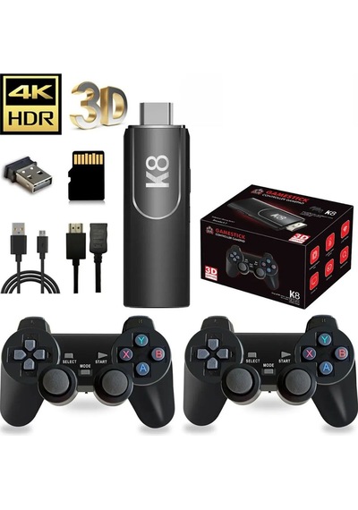 K8 4k Hdmi 10000+ Oyunlu Çift Kol 3d Retro Arcade Oyun Konsolu