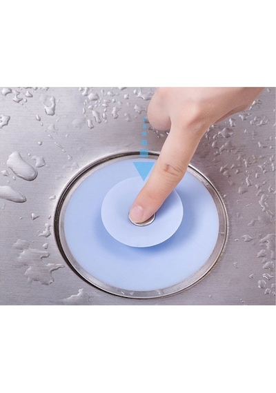 Silikon Lavabo Küvet Süzgeci Kilitli Lavabo Tıkacı Lavabo Küvet Tıpası 7010