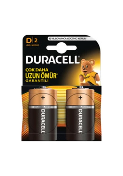 Duracell Alkalin D Büyük Boy Pil 2'li Paket 2'li  Mıchu