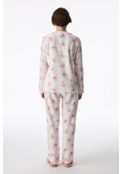 Penti Pembe Floral Garden Pantolon Uzun Kollu Pijama Takımı Pk32