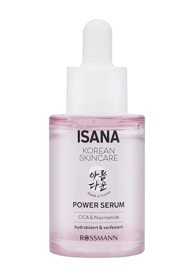 Isana Korean Skincare Power Serum, Cıca & Niacinamide, Nemlendirici Ve Gözenek Sıkılaştırıcı, 30 Ml