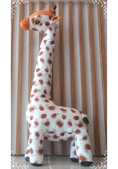 Zürafa Peluş Oyuncak 65cm Yastık Beyaz