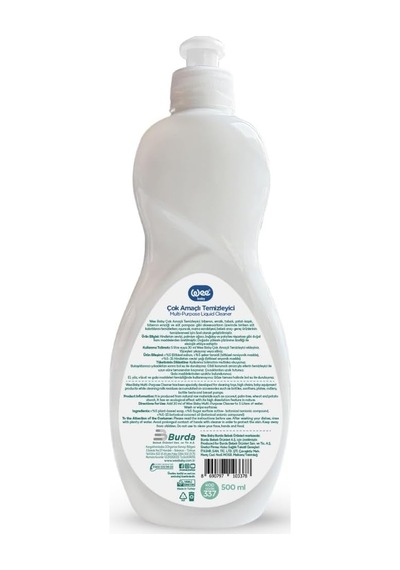 Vegan Çok Amaçlı Temizleyici 500 Ml %100 Doğal Özlü 10'lu Set