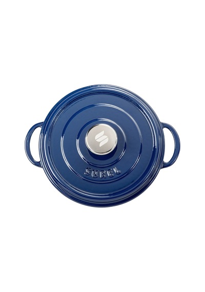 Aroma Kapak Mavi Yuvarlak Tencere Döküm 24 Cm