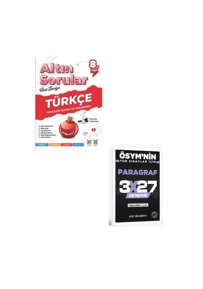 Nartest 2027 8. Sınıf Altın Sorular Türkçe+ Evp Akademi Paragraf