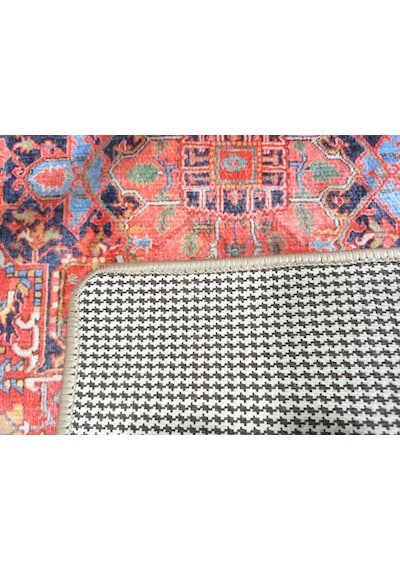 Kırmızı Ve Lacivert Mavi Renkli Vintage Halısı