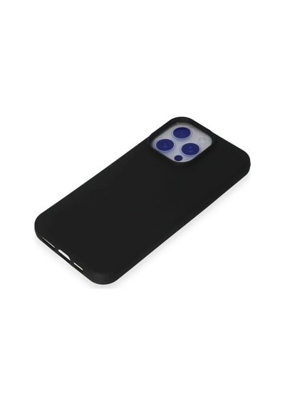 Apple Apple Uyumlu iPhone 15 Pro Max Kılıf Nano İçi Kadife Silikon - Siyah 0.2M-Çok Renkli
