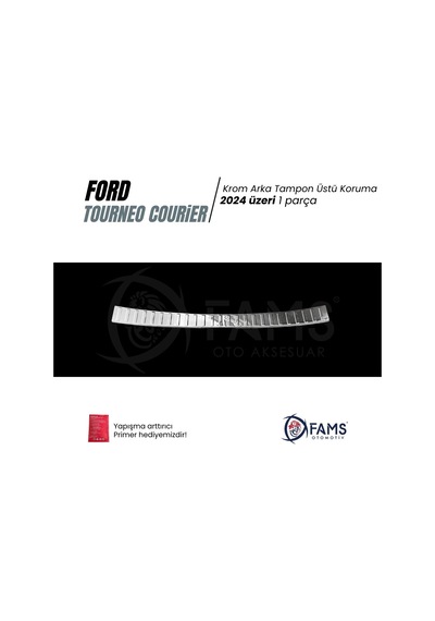 Ford Tourneo Courier Krom Arka Tampon Üstü Koruma 2024 P.çelik