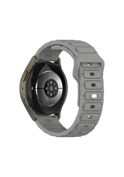 Samsung Uyumlu Galaxy Watch 46mm Zore Krd-132 22mm Silikon Kordon Strap Kayış - Beyaz