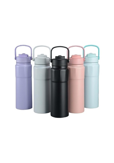 Çelik İçli Termos 750 Ml Siyah Skm001 Açık Beyaz