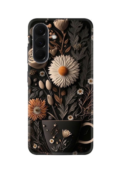 Samsung Galaxy Uyumlu A37 Sm-a376b Kılıf Boutique Baskılı Resimli Kahve Çiçek Pcode -095