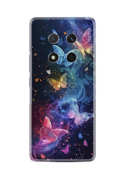 Honor Magic 7 Lite Kılıf Boutique Baskılı Resimli Neon Kelebekler Pcode -092