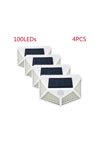 Açık 100 Led Güneş Işığı Hareket Sensörü Su Geçirmez Güneş Işığı Bahçe Dekorasyon Sokak Lambaları Güneş Enerjili Fener Duvar Lambası 100leds Black