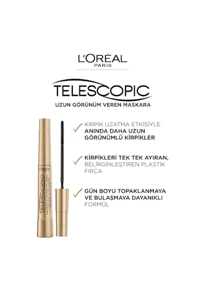 Telescopic Siyah Maskara 2'Li Set