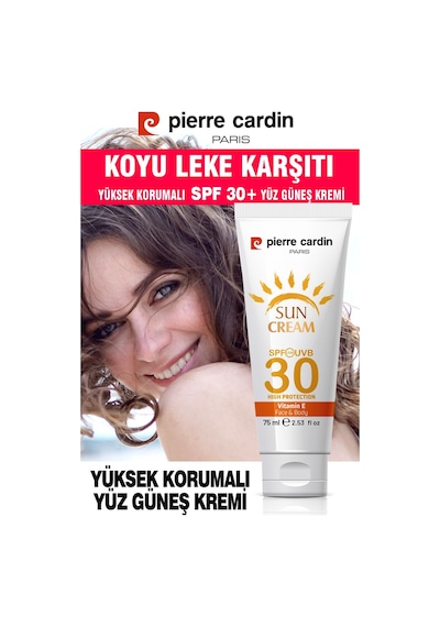 Pierre Cardin Leke Karşıtı Yüksek Koruyucu Yüz Güneş Kremi SPF30 75 ML