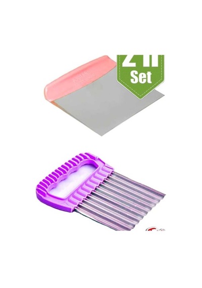 2 Li Çelik Hamur Kesici Spatula Ve Şekilli Sebze Dilimleyici Set 2 Li Çelik Çok Renkli 2 Belirtilmem Diğer