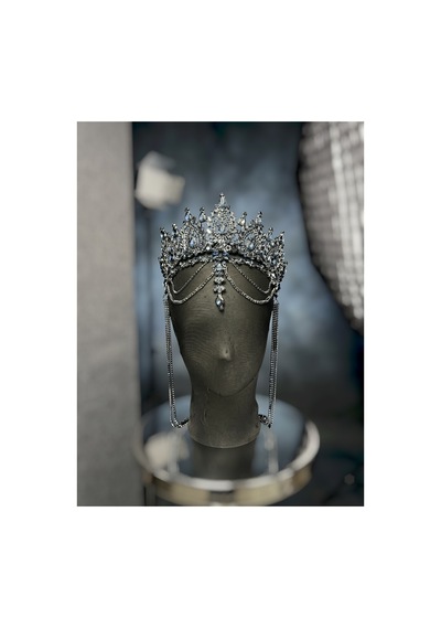 Diamond Veil Crown Alınlıklı Gelin,kına,nişan,söz,after,bride,party Taç Lacivert - 885835840 Lacivert