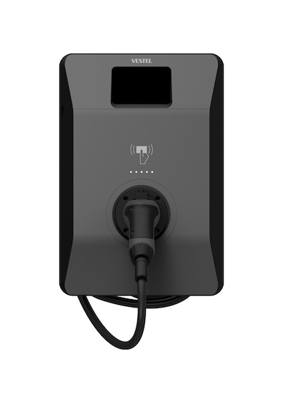 Vestel Elektrikli Araç Şarj İstasyonu Evc04 Smart Wifi 22kw Kablolu Ekranlı
