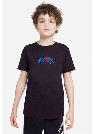 Tshirthane Skrillex Logo Baskılı Unisex Çocuk Siyah T-Shirt