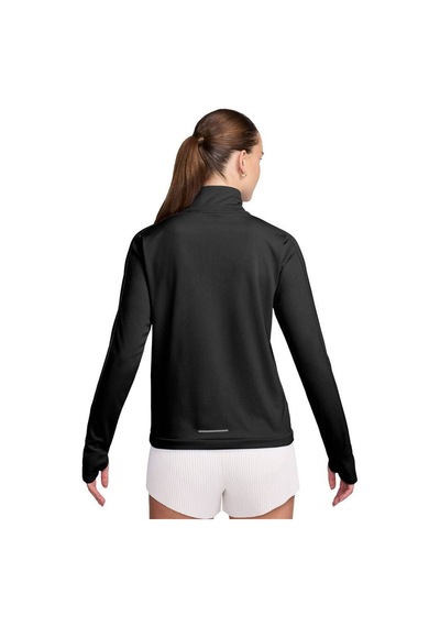 Nike Dri Fit Big Swoosh 1/4 Zip Training Runnig Sweatshirt Koşu Antrenman Üstü Siyah Siyah