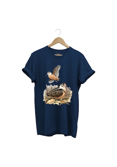 Avcılık Hunter Çulluk Avcılığı Baskılı %100 Pamuk Regular Fit Lacivert T-shirt Lacivert