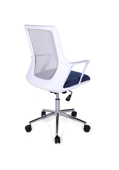 Ofisbazaar Alf Beyaz Fileli Çalışma Koltuğu Ergonomik Şef Ve Toplantı Koltuğu Mavi/gri Gri