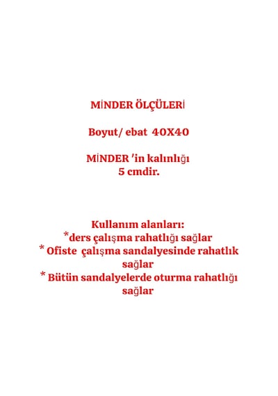 Minder Bütün Sandalyelerde Oturma Rahatlığı Sağlar Zebra