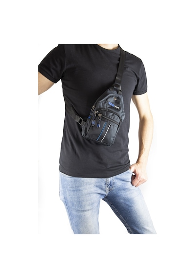 İmaks Küçük Boy Çokgözlü Günlük Çapraz Göğüs El Ve Omuz Çantası Unisex Body Bag Siyah 955 Siyah - Mavi