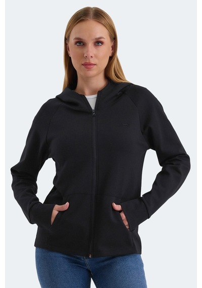 Slazenger Vasco 2 Li Set Kadın Sweatshırt Siyah - Koyu Gri