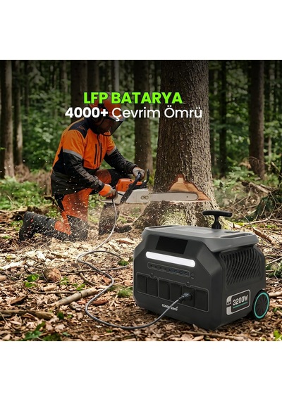 Goboenergy P3200 2048wh Lifepo4 Taşınabilir Güç İstasyonu, 3200w Sürekli 6400w Tepe Güç, 1800w Hızlı Şarj, 10