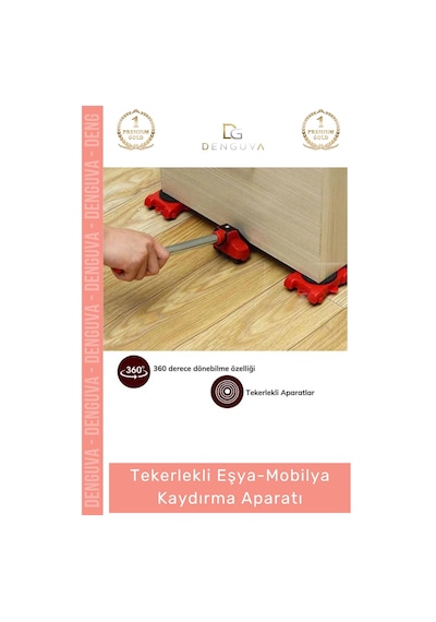 Özel Üretim Abs Plastik Tekerlekli Basit Ağır Beyaz Eşya Mobilya Kaydırma Aleti Aparatı Krikolu Set Çok Renkli
