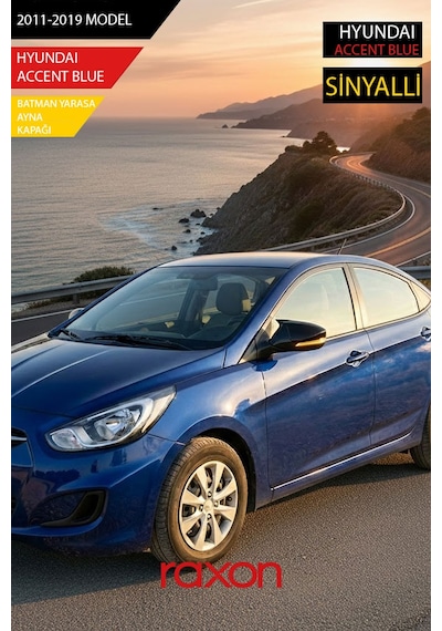 Hyundaı Accent Blue Sinyalli 2011-2019 Batman & Yarasa Ayna Kapağı Parlak Piano Black Sport