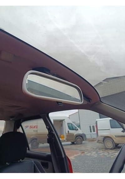 Araç İçi Dikiz Aynası Kılıfı Evrensel İç Dikiz Aynası Çerçevesi, Dekoratif Oto Aksesuar Beyaz