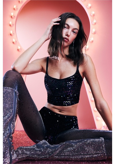 Penti Shiny Stil Siyah Külotlu Çorap-pentilicious