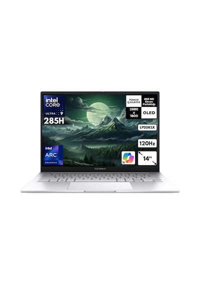 Asus Zenbook 14 UX3405CA-ST1169QB6 Ultra 9-285H 32 GB 4 TB SSD Arc140t 14" Oled W11P Dizüstü Bilgisayar