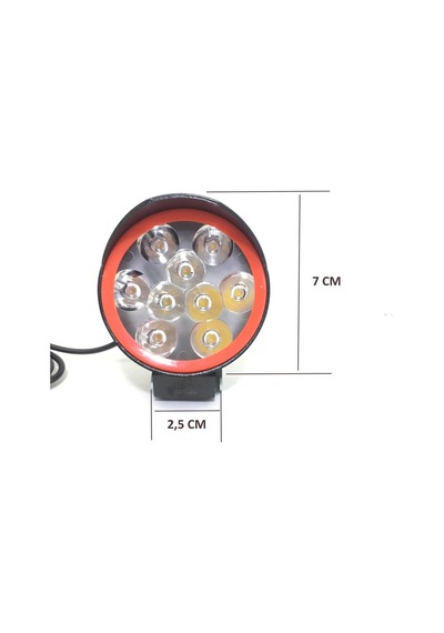 Motosiklet 9 Ledli Sis Far Çakar Modlu 2 Li Set 12v Led Far