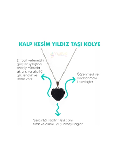 Mystic Energy Doğal Taş Yildiz Taşi Ister Kolye Ister Anahtarlık N11.31130 Gümüş