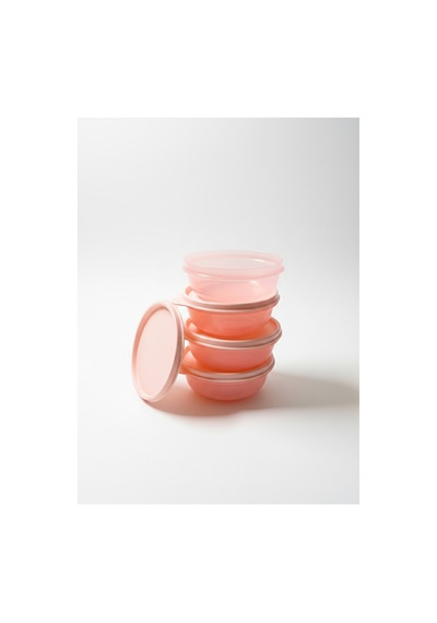 Şeker Kaplar 4'lü 300 Ml, Saklama Ve Servis Kabı 4'lü Set 300 Ml Pembe