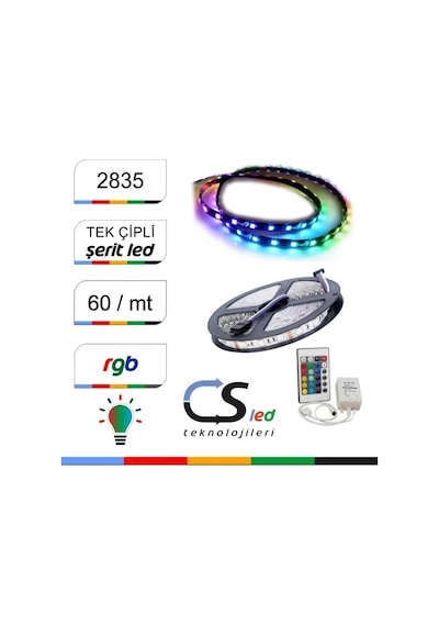 Blue Led-2835 Şerit Led Rgb Animasyonlu