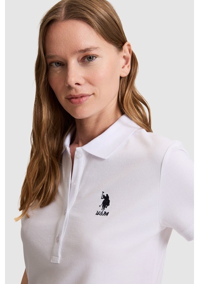 U.s. Polo Assn. Kadın Beyaz Tişört Basic 50326475-vr013