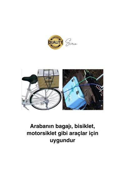 Geniş Uzun Bagaj Lastiği 2 Mt Kancalı Gerdirme Bisiklet Sabitleme Bagaj Halatı Araba Karavan
