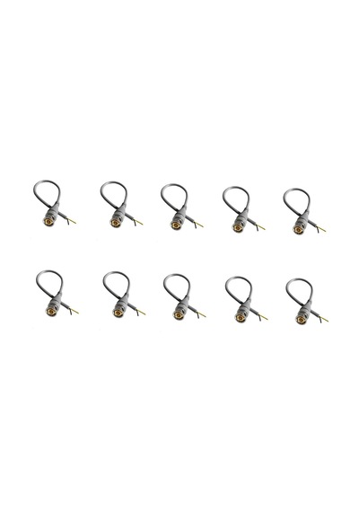 10 Adet Bnc Fişli 18 Cm Hazır Gold Uçlu Kablo